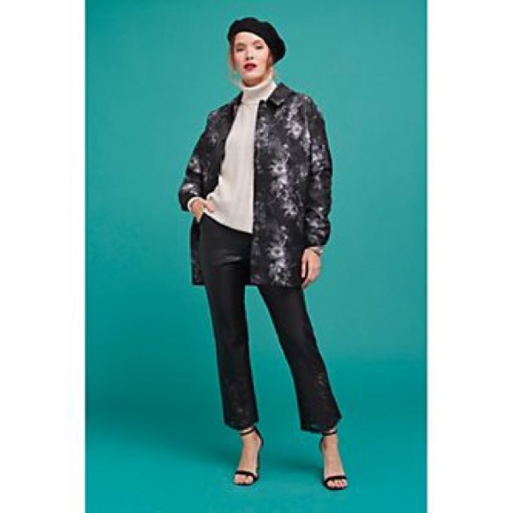 Isaac Mizrahi Live! Woven Floral Jaquard Jacket with Fleece Lining, size M, NWOT - Picture 2 of 12